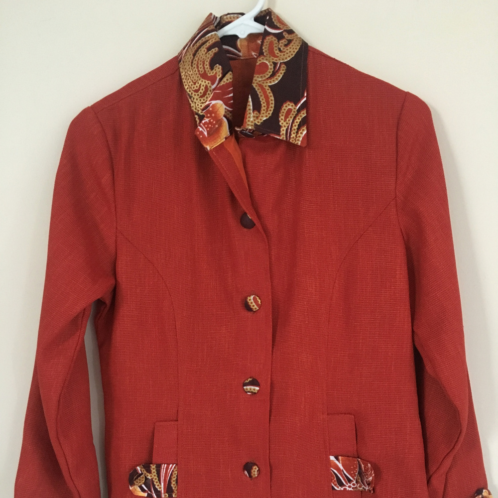 Ankara African Print Long Blazer